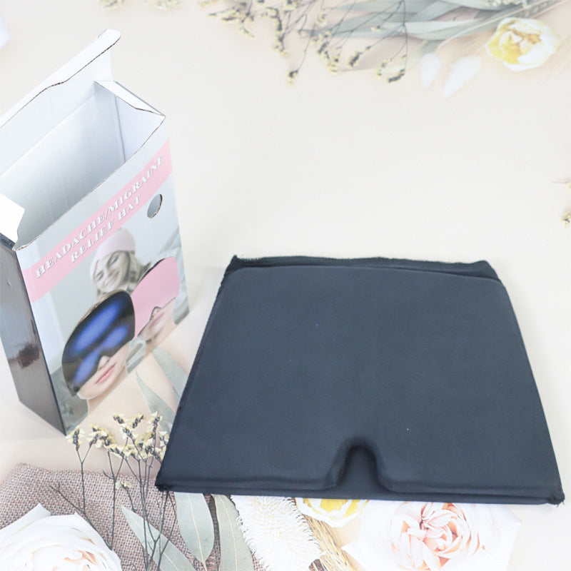 Kyl-eller värmehuva för komfort och avkoppling mot spänning och trötthet